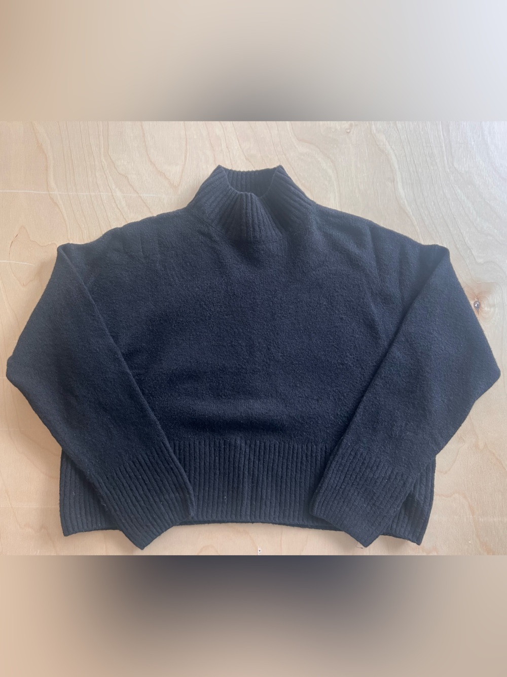 & Other Stories Black Mock Neck Sweater